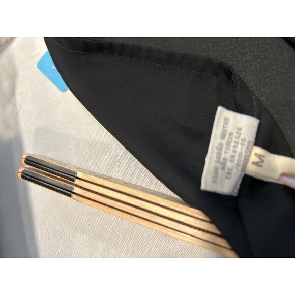 TVZ Blouse Womens Medium‎ Black lace Trimmed Sheer crochet Whims goth  Witchy - Picture 6 of 9